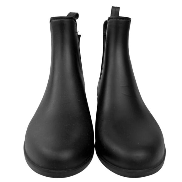 Sam Edelman Tinsley Women's Black Almond Toe Pull On Chelsea Ankle Rain Boots  8 - Picture 2 of 6